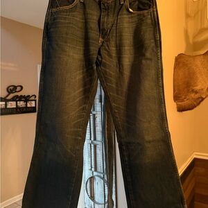 Wrangler Men's Dark Blue slim Boot Jeans 👖